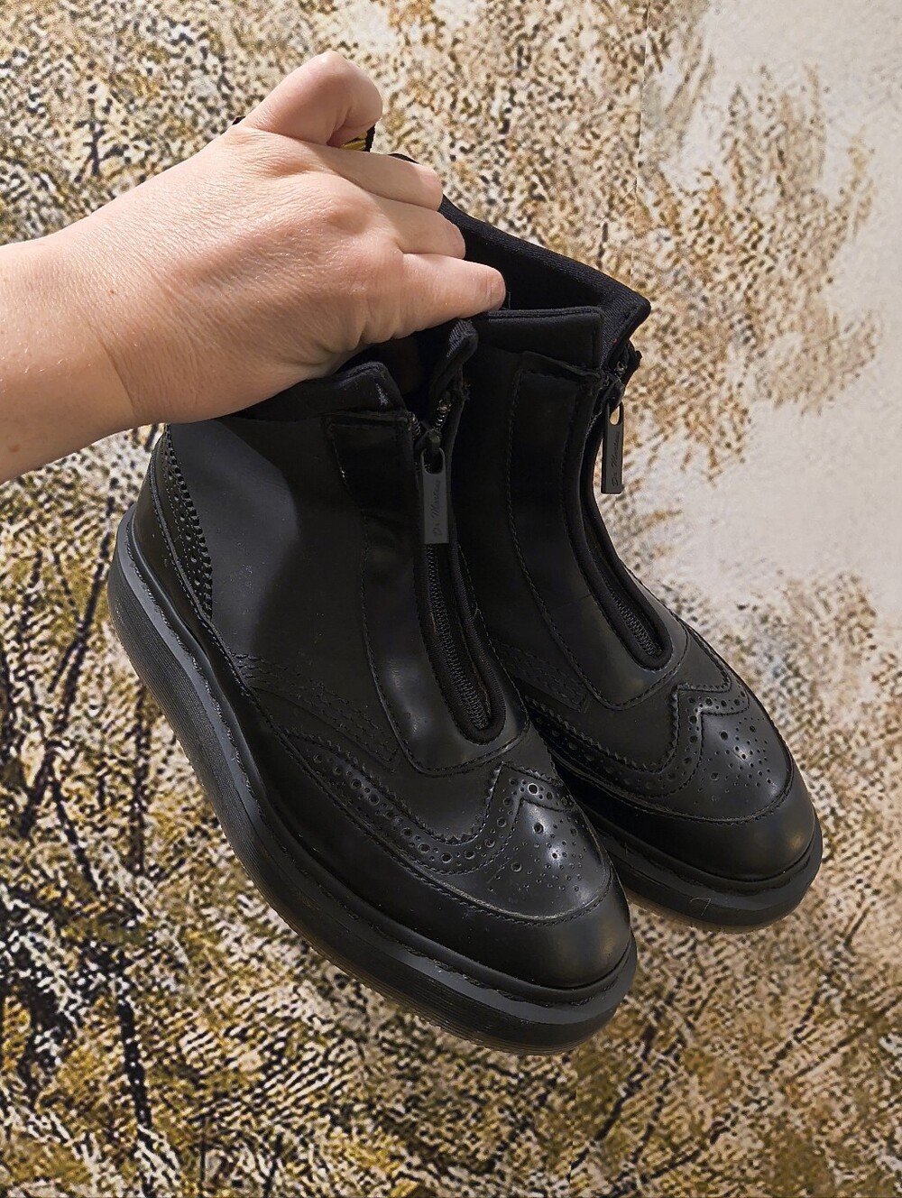 Dr. Martens Jemison Wing Tip Zip Up Oxford Chukka Boots Size 7-7.5